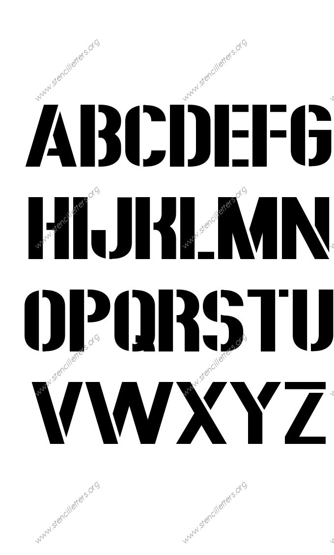 Rough Bold Stencil Letter Set