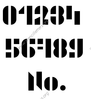 Rounded Decorative Number Stencil