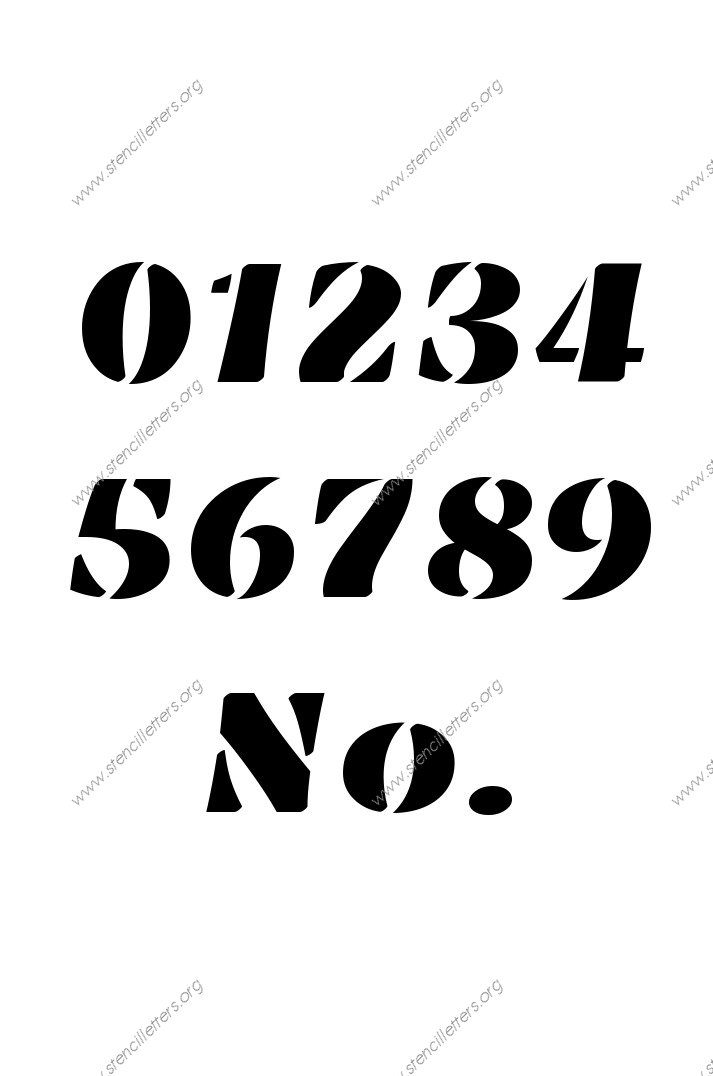Victorian Bold Number Stencil