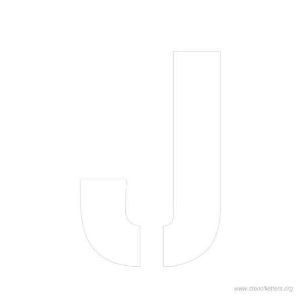 10 inch stencil letter j