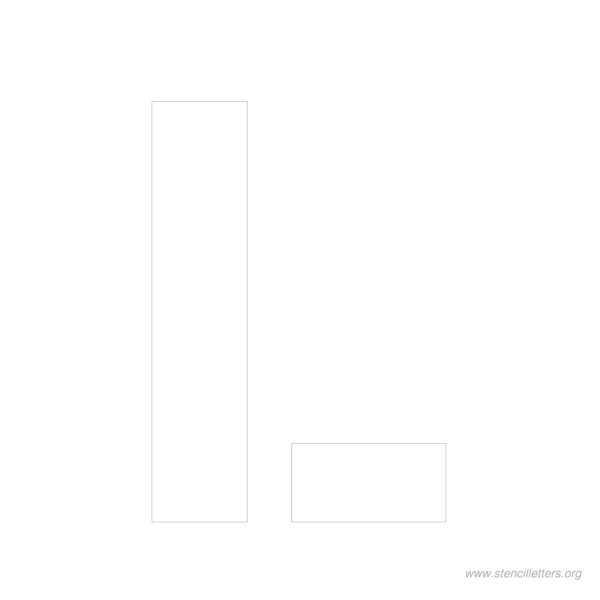 10 inch stencil letter l