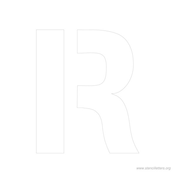 10 inch stencil letter r