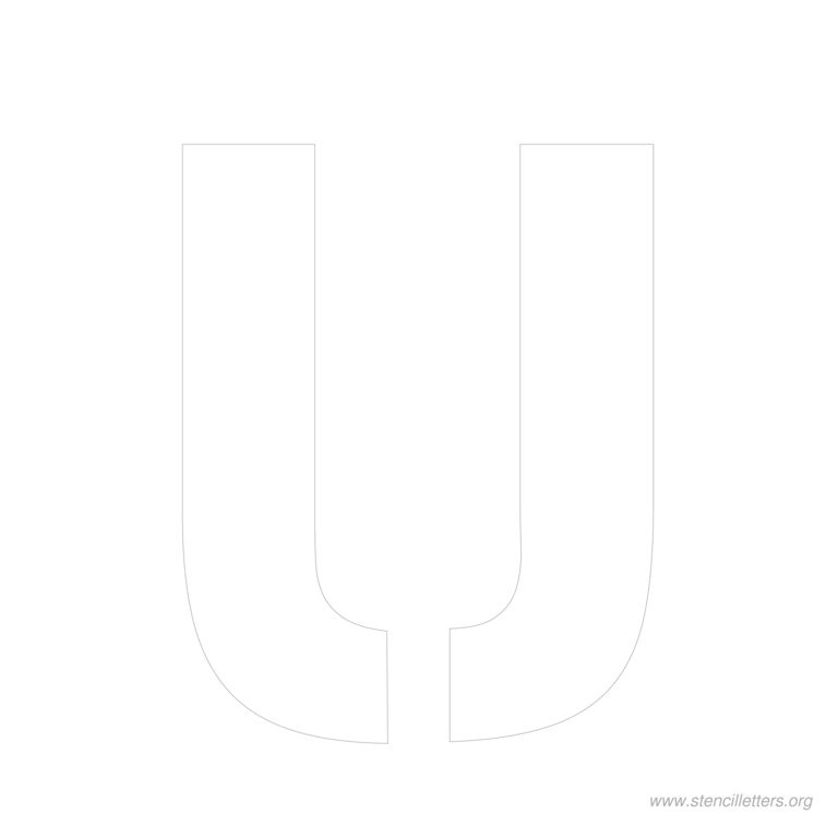 11 inch stencil letter u