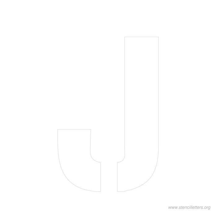 12 inch stencil letter j