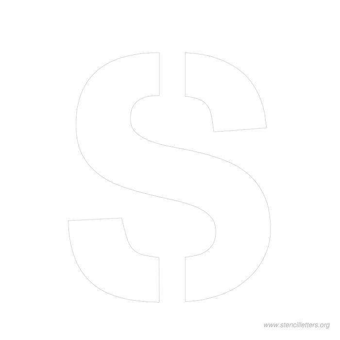 12 inch stencil letter s