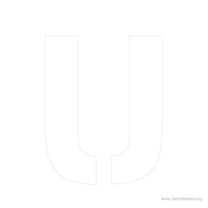 12 inch stencil letter u