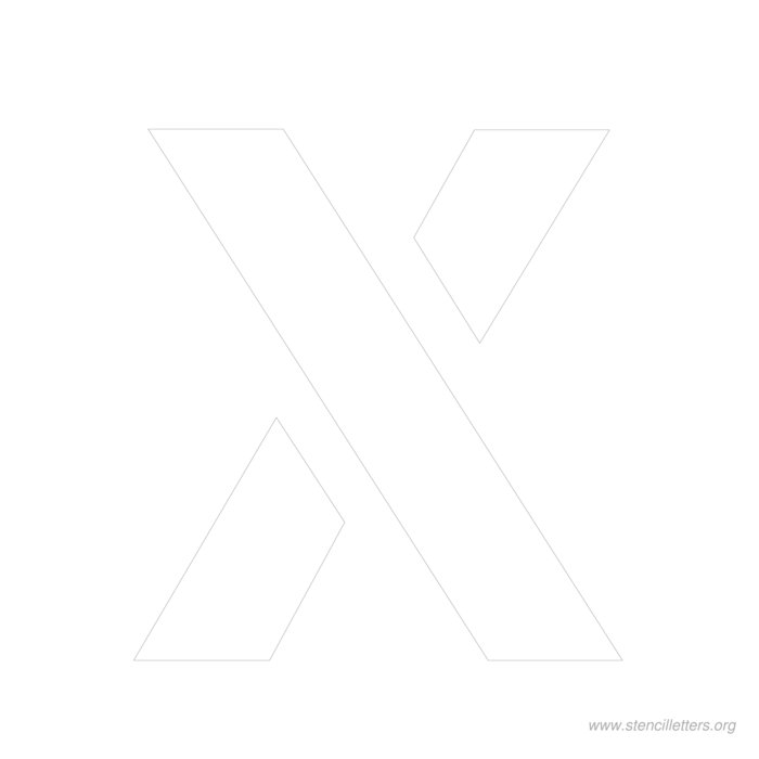 12 inch stencil letter x