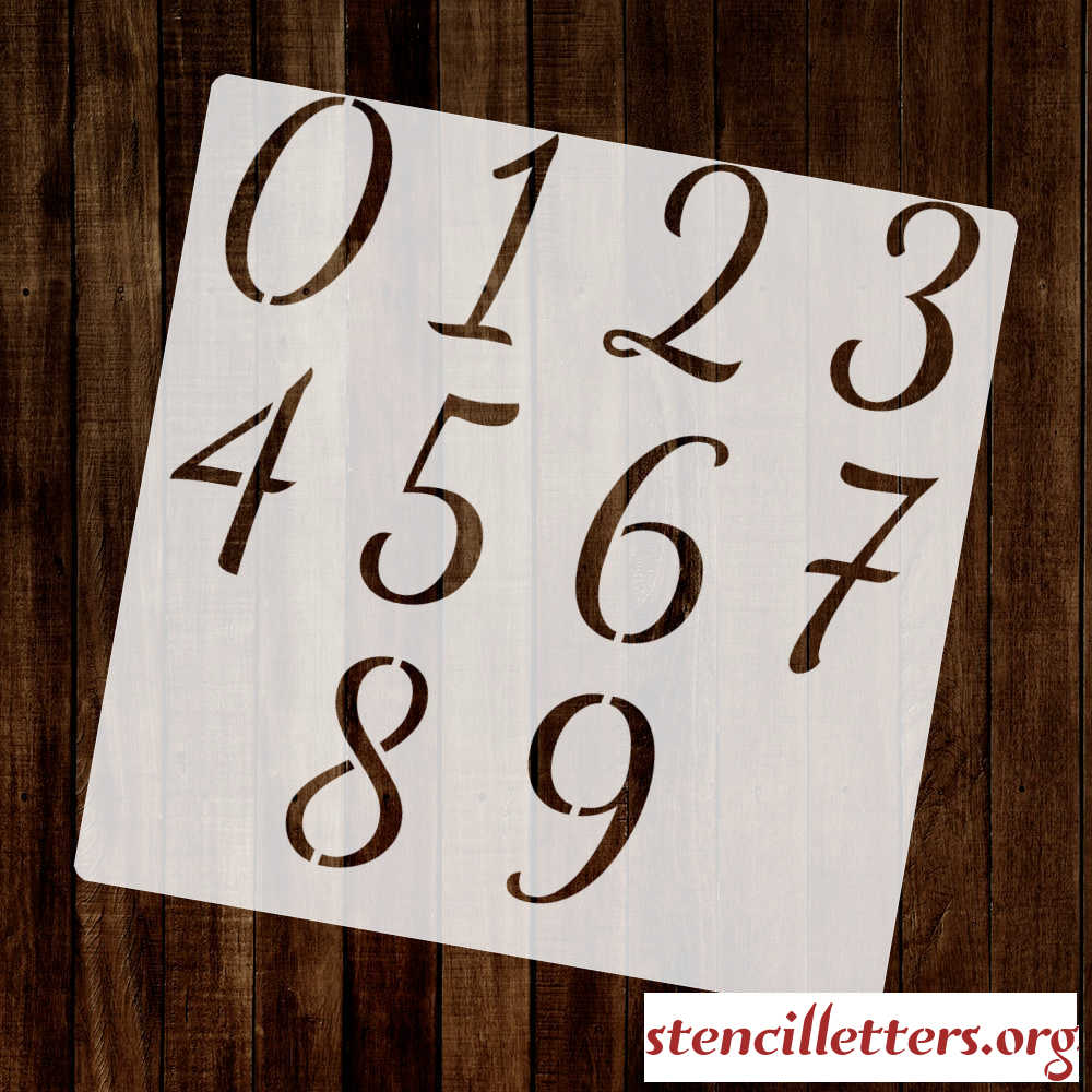 1950’s CURSIVE number stencil
