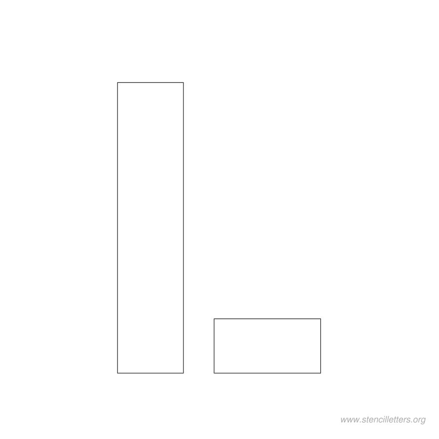 2 inch stencil letter l