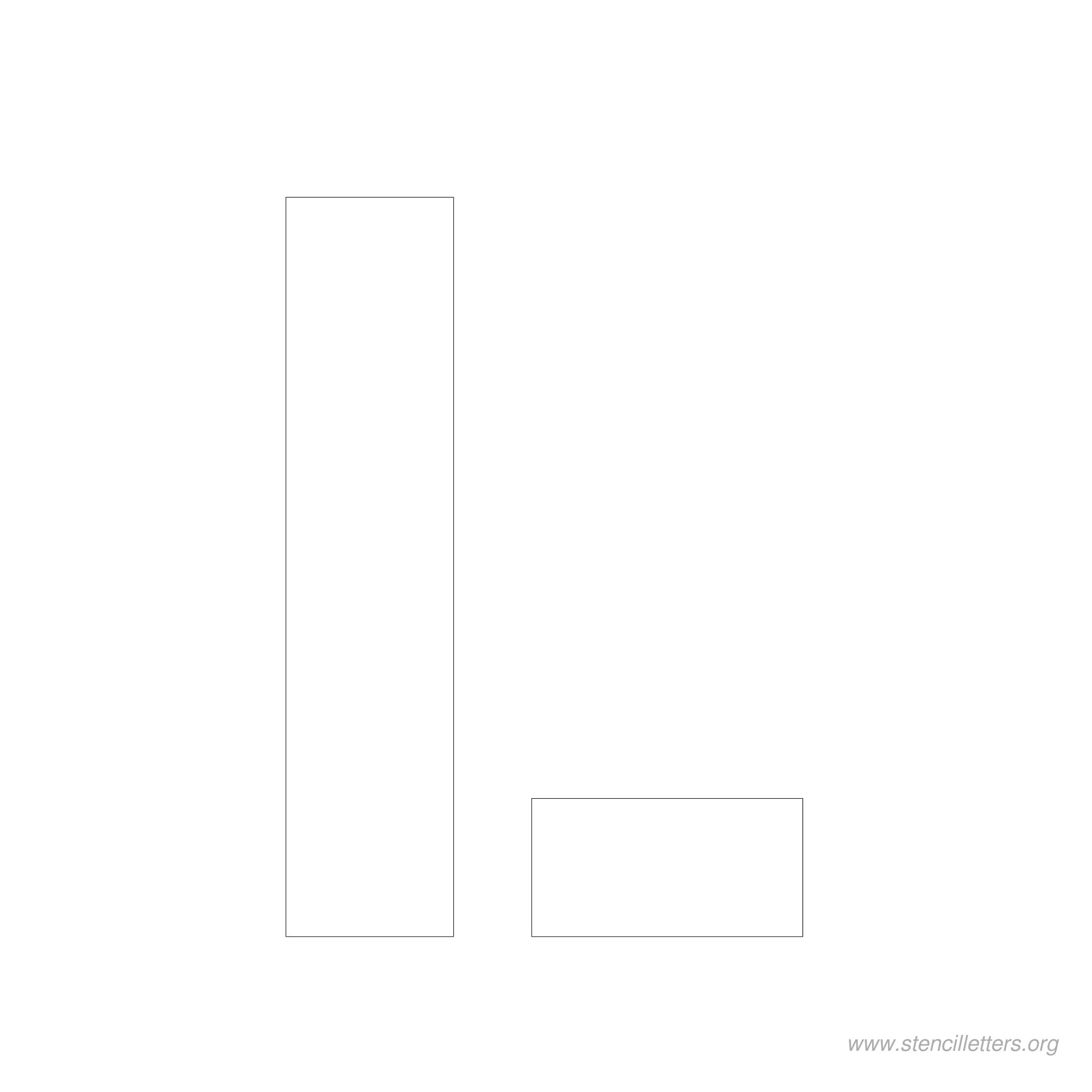 5 inch stencil letter l