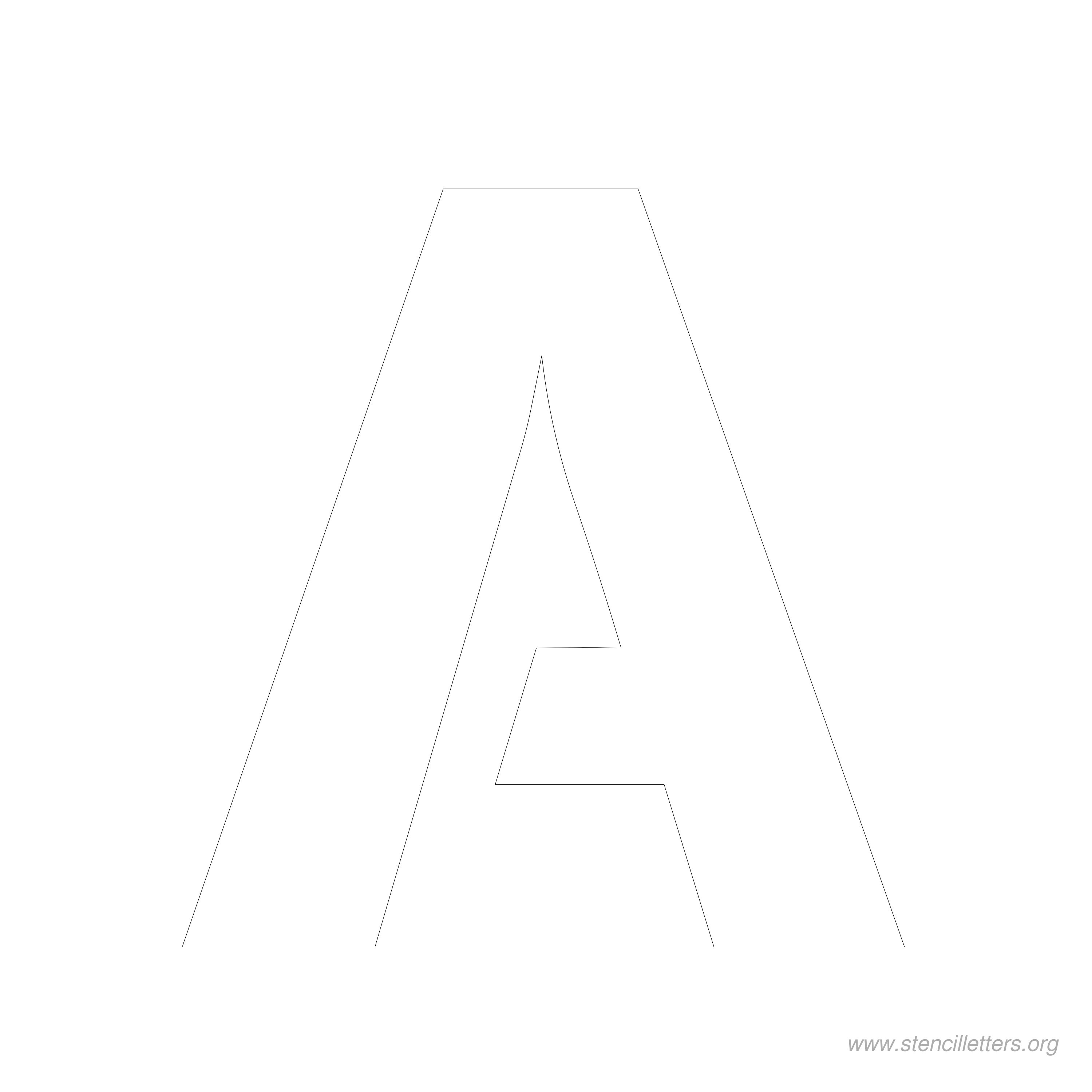 7 inch stencil letter a