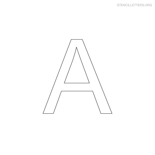 Print Free Stencil Letters A