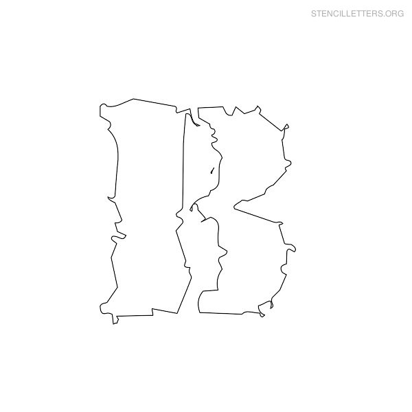 Print Free Stencil Letters B