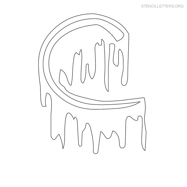 Stencil Letter Halloween C