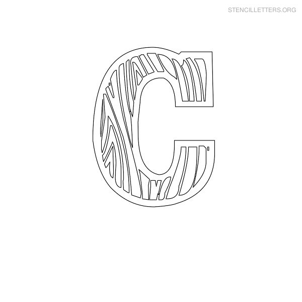 Stencil Letter Wooden C