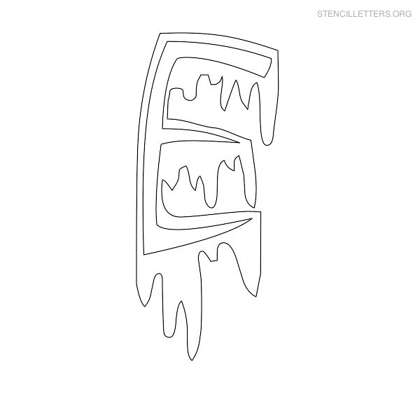 Stencil Letter Halloween E