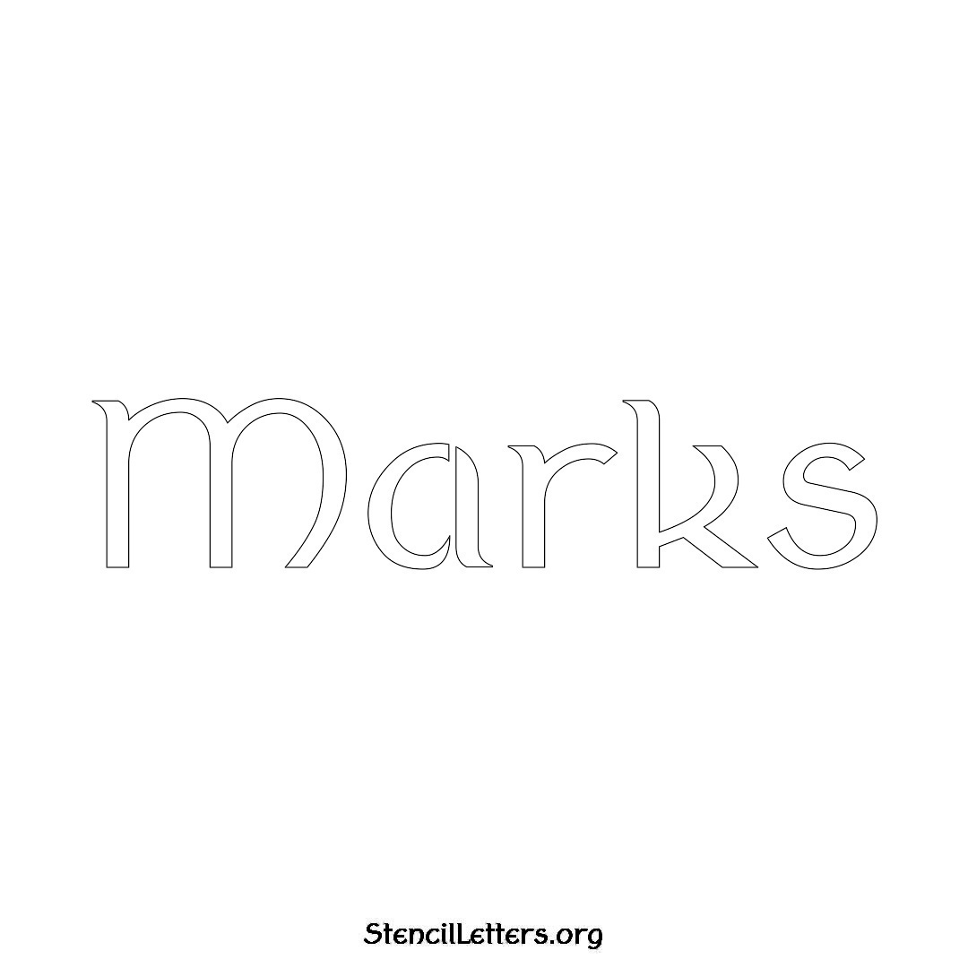 Marks name stencil in Ancient Lettering