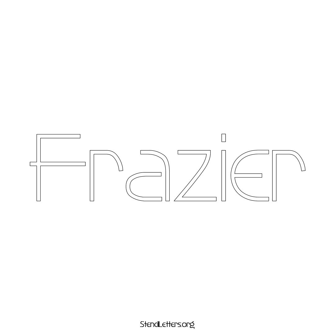 Frazier name stencil in Simple Elegant Lettering