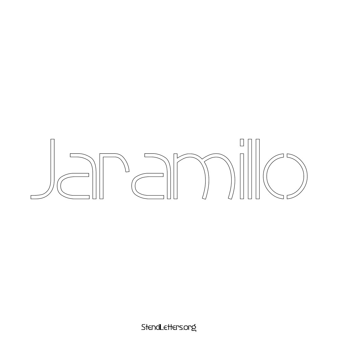 Jaramillo name stencil in Simple Elegant Lettering