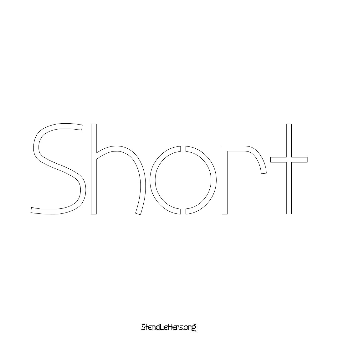 Short name stencil in Simple Elegant Lettering