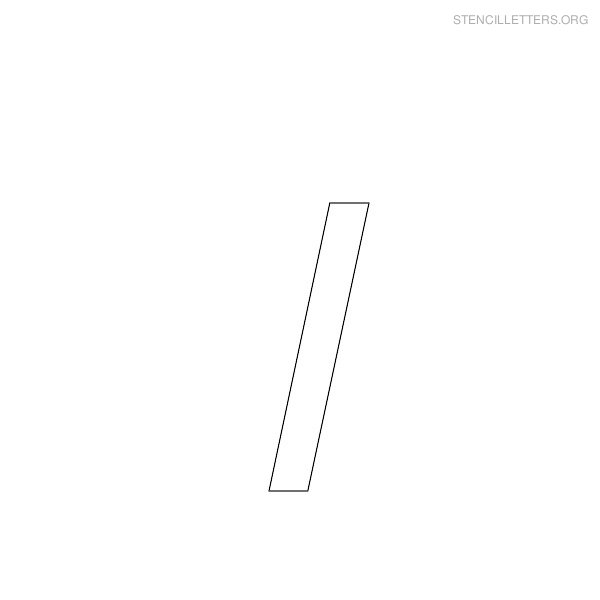Stencil Letter Italic I