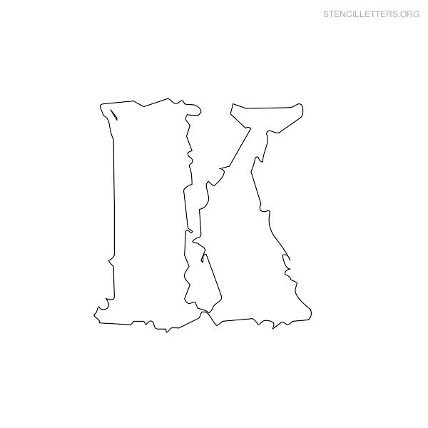 Stencil Letter Bubble K