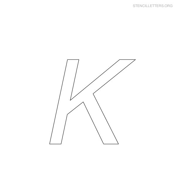 Print Free Stencil Letters K