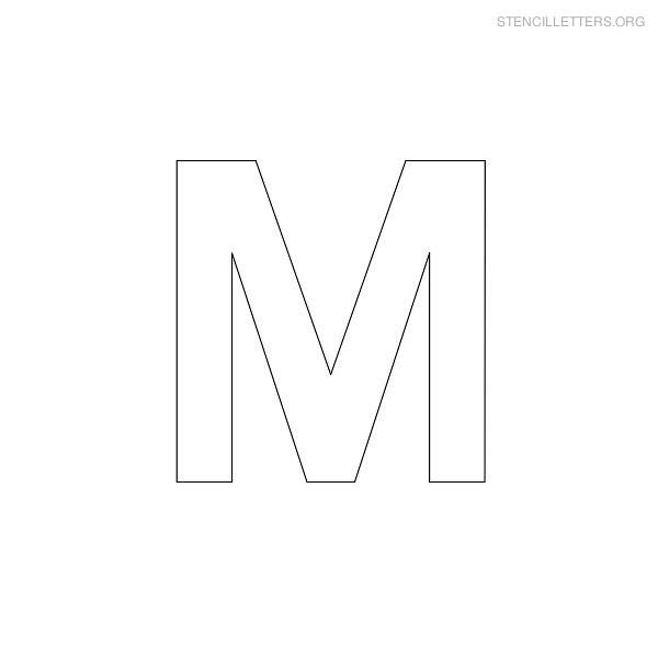 Print Free Stencil Letters M