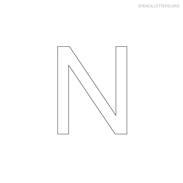 Print Free Stencil Letters N