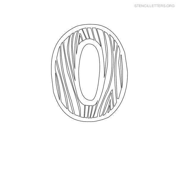 Print Free Stencil Letters O