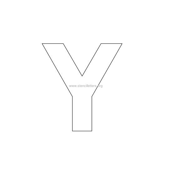 bold stencil letter y