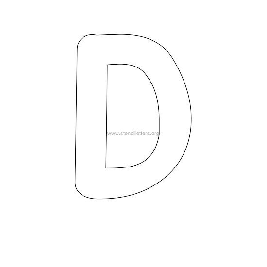 bubble stencil letter d