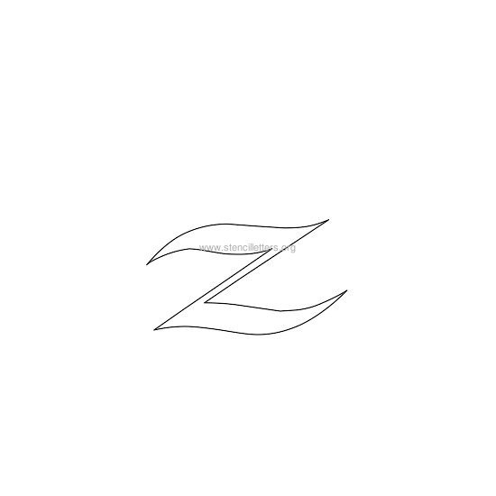 celtic stencil letter z