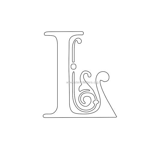 floral wall stencil letter l