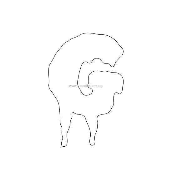 halloween stencil letter g