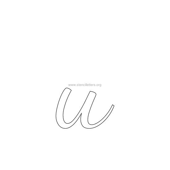 lowercase wedding stencil letter u