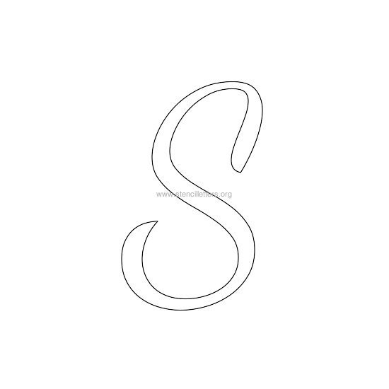 uppercase wedding stencil letter s