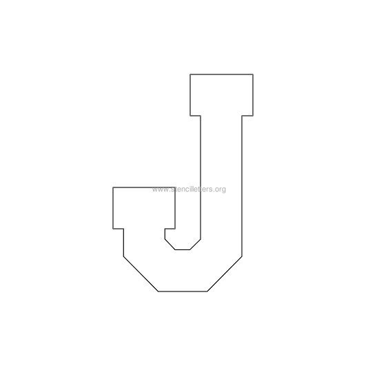 varsity stencil letter j