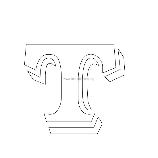 victorian stencil letter t