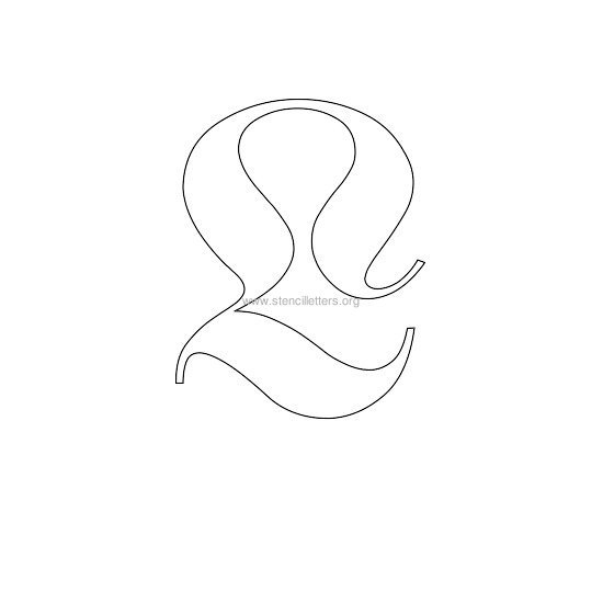 uppercase old-english wall stencil letter l