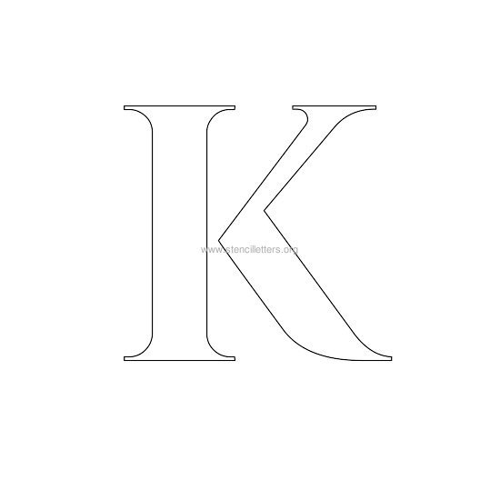 roman wall stencil letter k