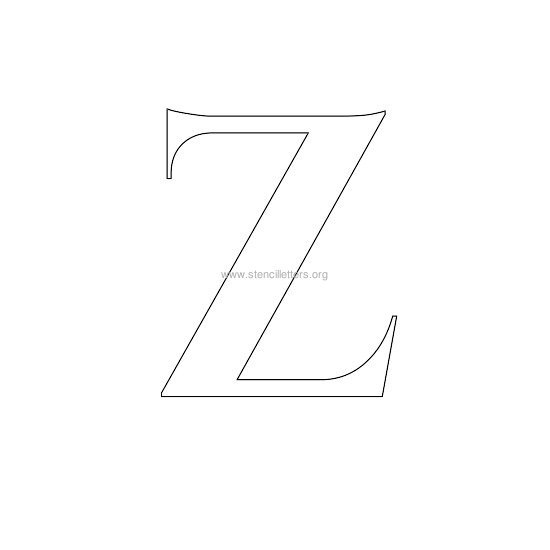 roman wall stencil letter z