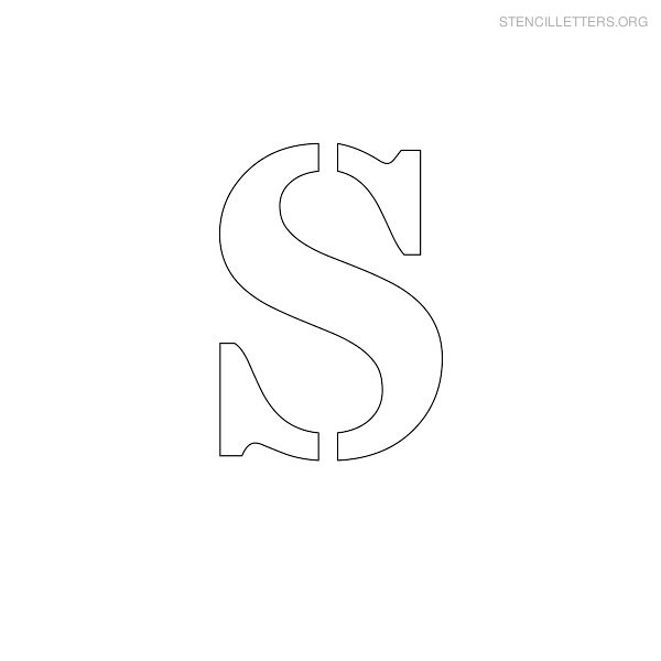 Stencil Letter Uppercase S
