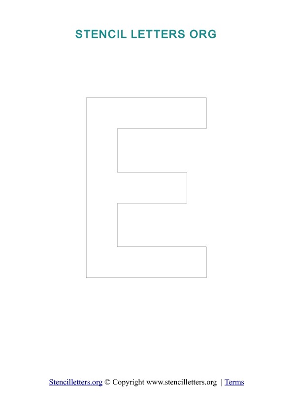 PDF Stencil Template Outline E