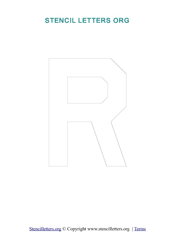 PDF Stencil Template Outline R