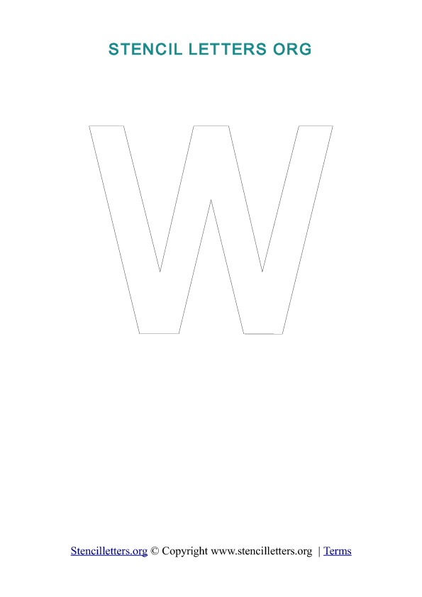 PDF Stencil Template Outline W