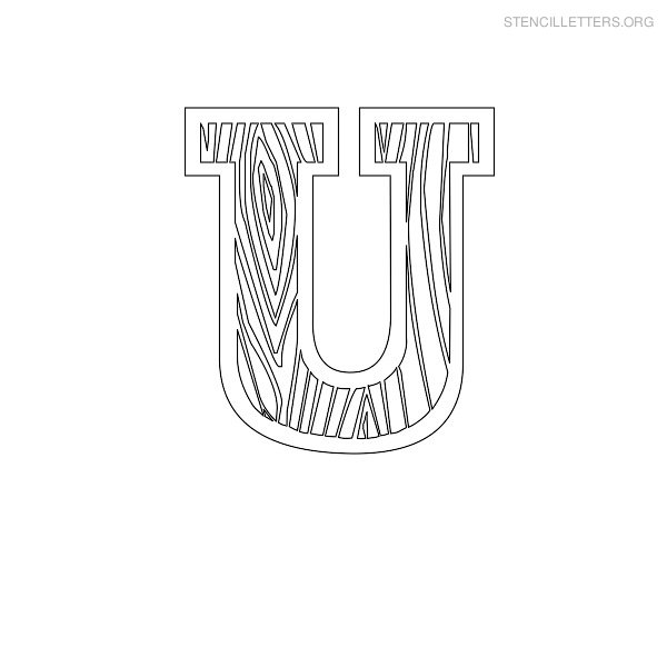 Print Free Stencil Letters U