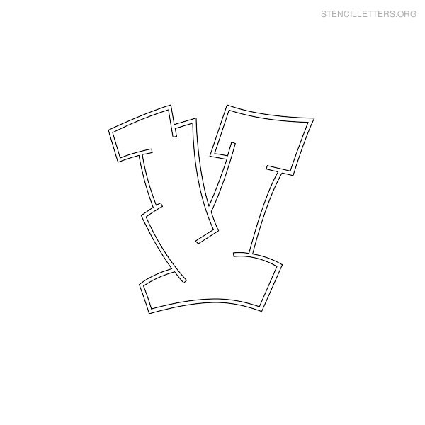 Stencil Letter Graffiti V