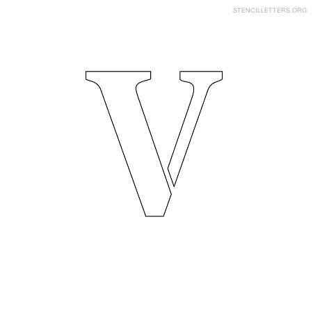 Stencil Letter Small V