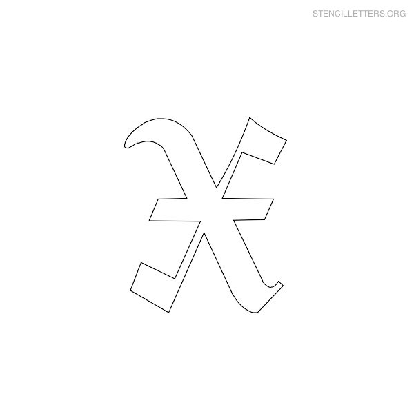 Print Free Stencil Letters X
